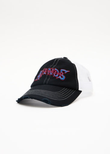 Mot Six Panel Mesh Cap - Stone Black