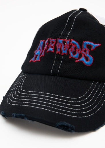 Mot Six Panel Mesh Cap - Stone Black