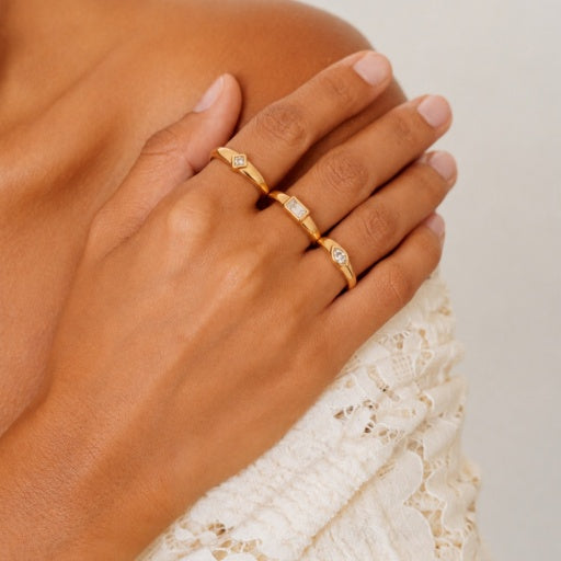 Eternity Stackable Rings - Gold
