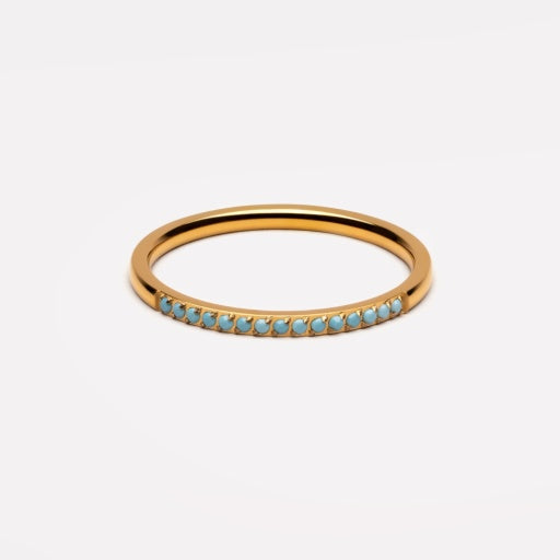 Turquoise Fine Ring - Gold