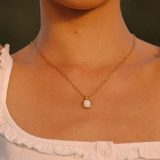 Opal Aura Necklace - Gold