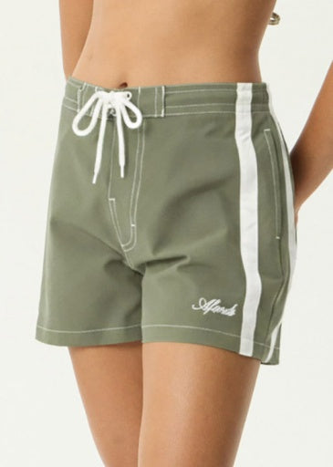 Afends Ellia Boardshorts in Sage - women's boardshorts front view