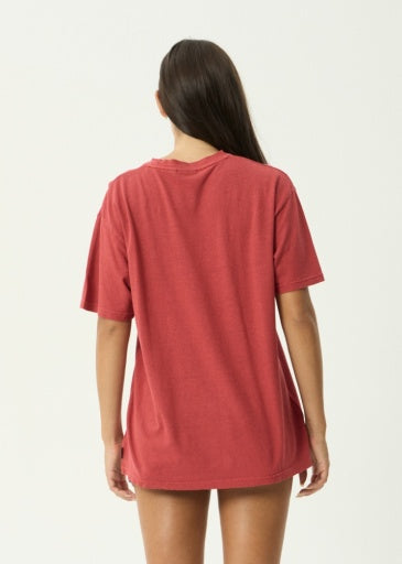 Easty Flash Oversized Tee - Vintage Cherry