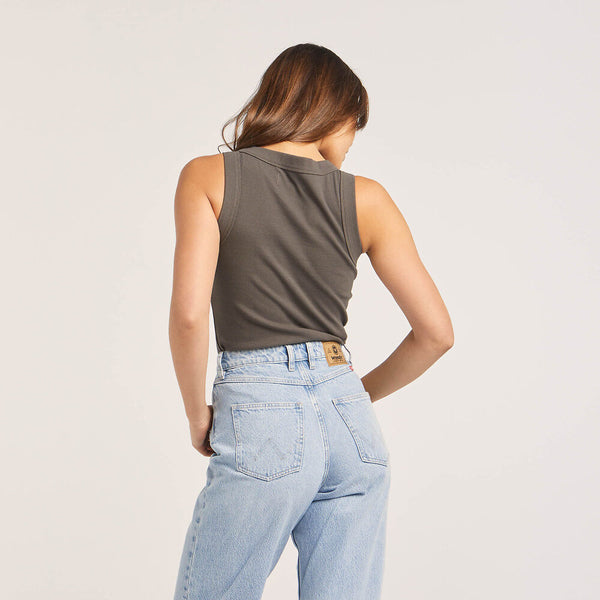 Staple Ribbed Tank - Slate