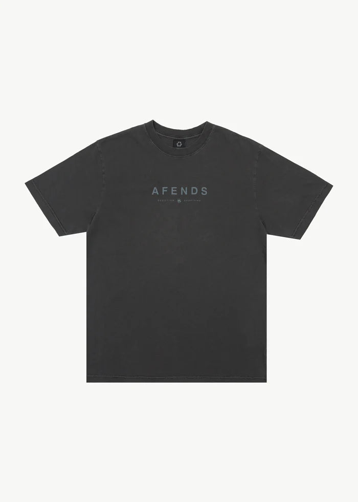 Thrown Out Recycled Retro Tee - Stone Black