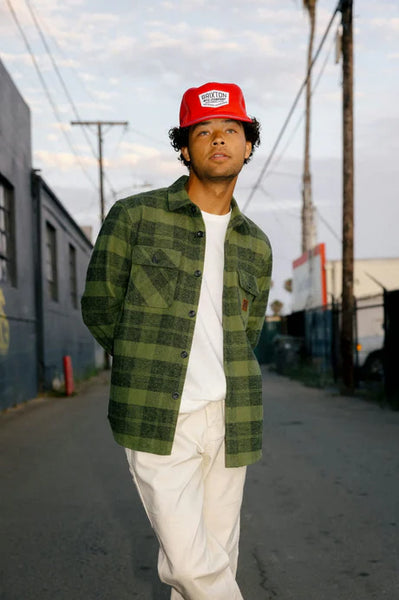 Bowery Heavyweight Flannel - Cypress Green Black
