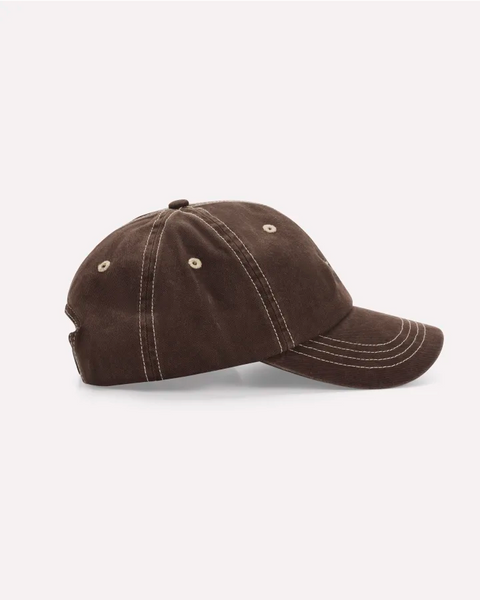 Core Cap - Wash Brown / Pink Logo