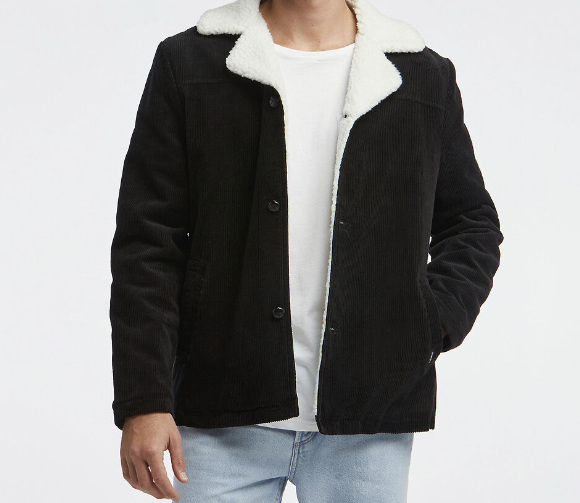 Bakers Cord Coat - Black