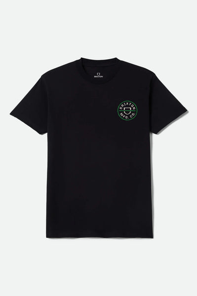 Crest II SS Tee - Black/Stone/Green