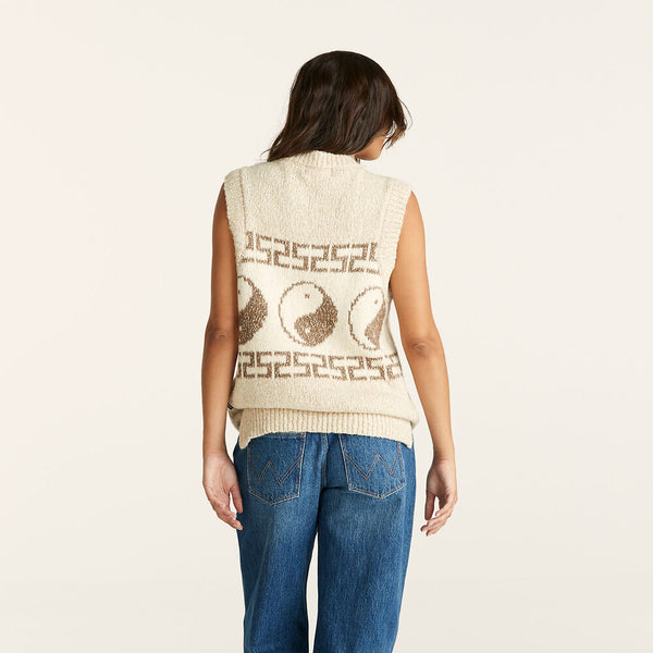 Yin & Yang Slouch Knit Vest - Coco Sands