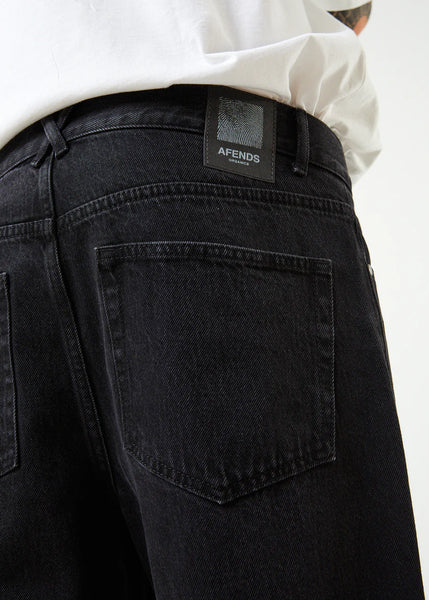 Ninety Twos Organic Denim Relaxed Jeans - Washed Black