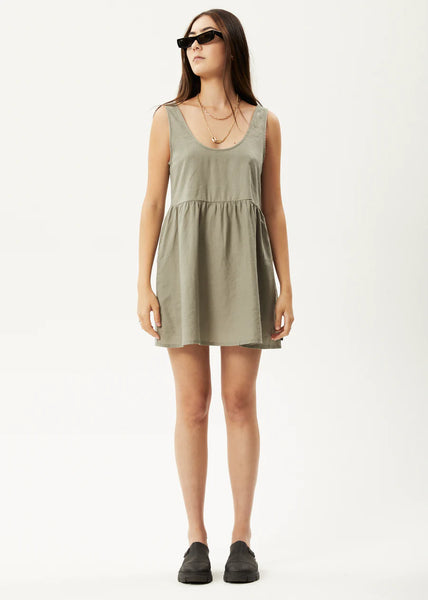 Jesse Hemp Mini Dress - Olive