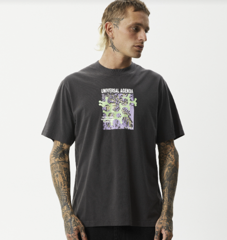 Universal Retro Graphic Tee - Stone Black